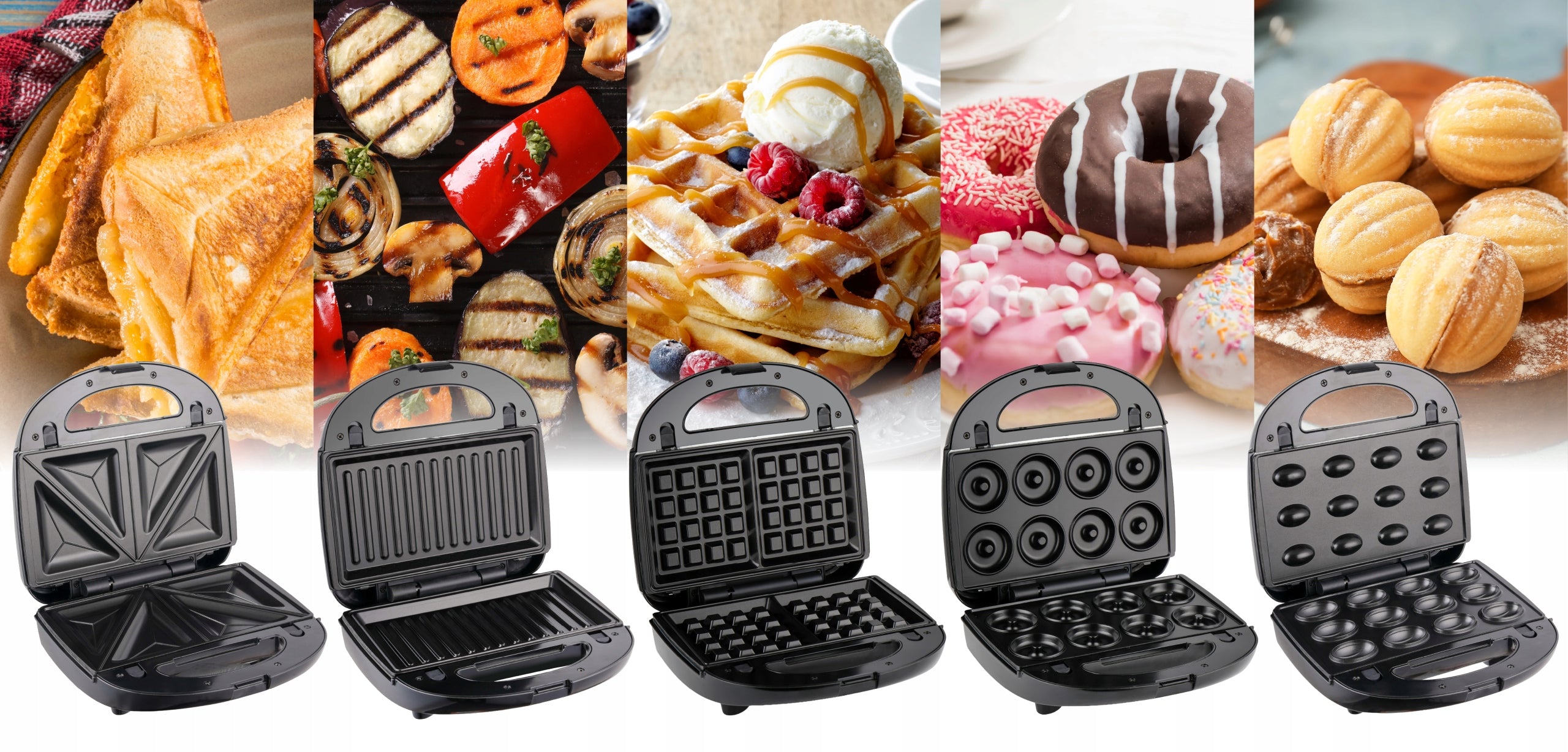 Multifunction Toaster ST250 Eldom 5 in 1 Toast Grill Waffles Peanuts Donata Packaging status original