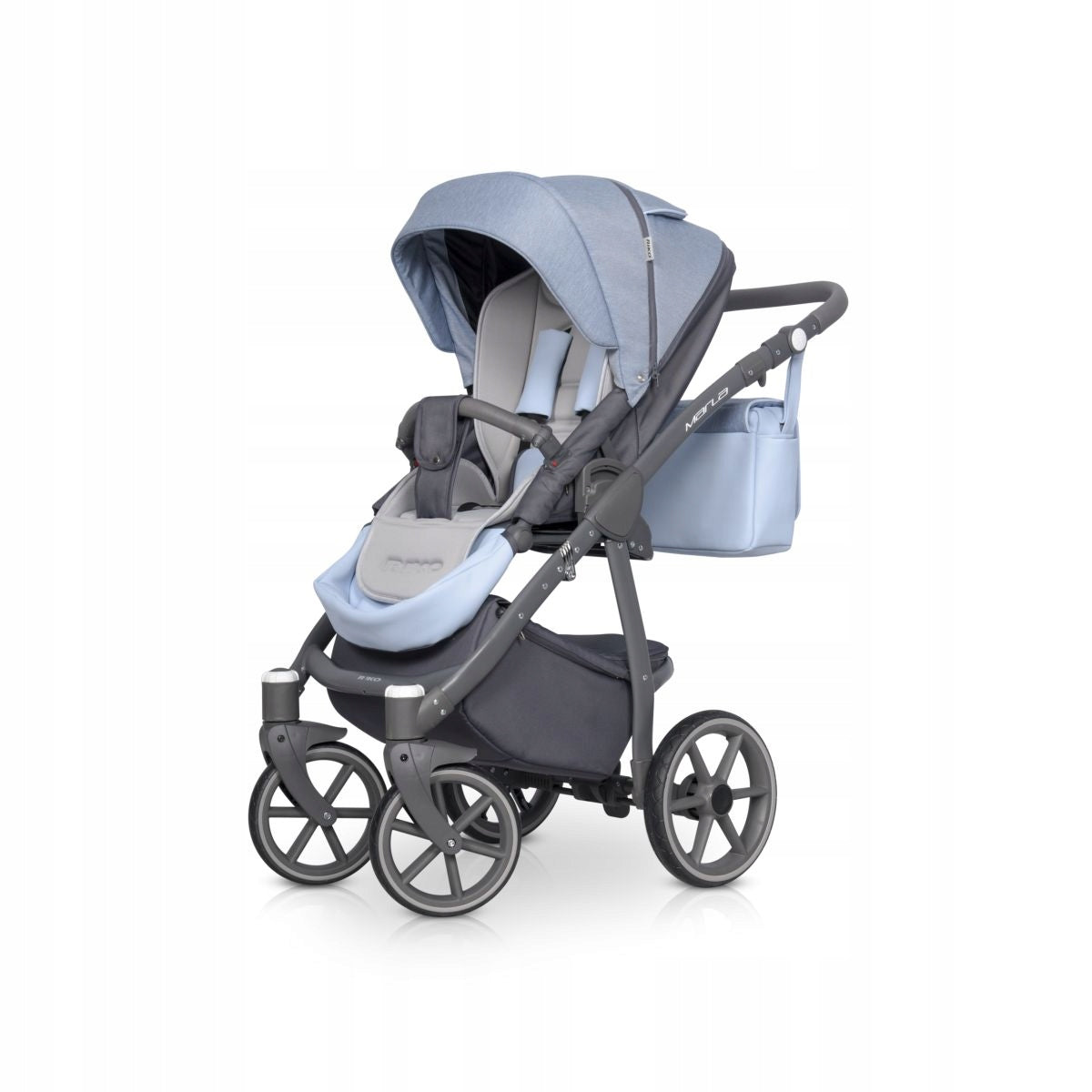 Multifunction trolley 2in1 MARLA large gondola ISOFIX Ready aluminum set Color black blue
