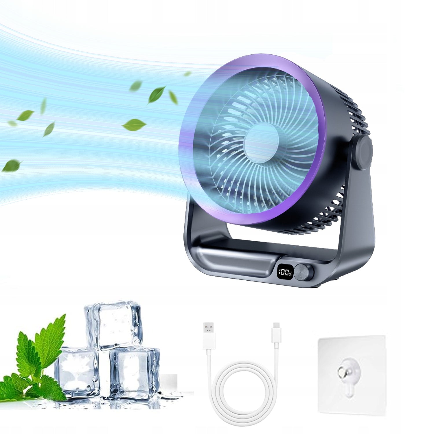 Multifunctional Desk Fan Circulation Desk Fan 4000mAh