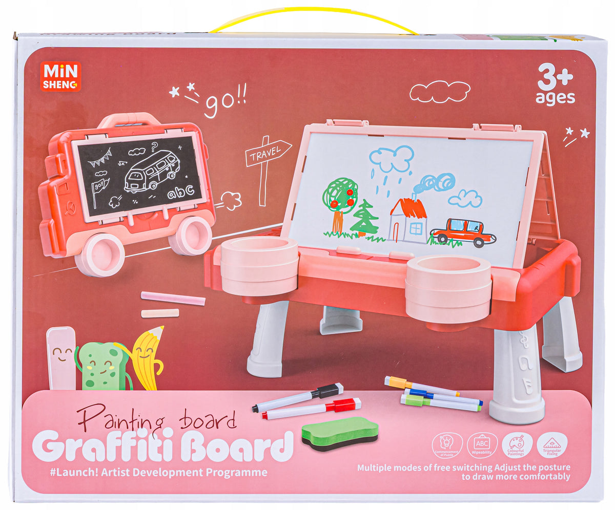Multifunctional Educational Double Sided Board 2in1 Erasable Chalk Table Packaging status original