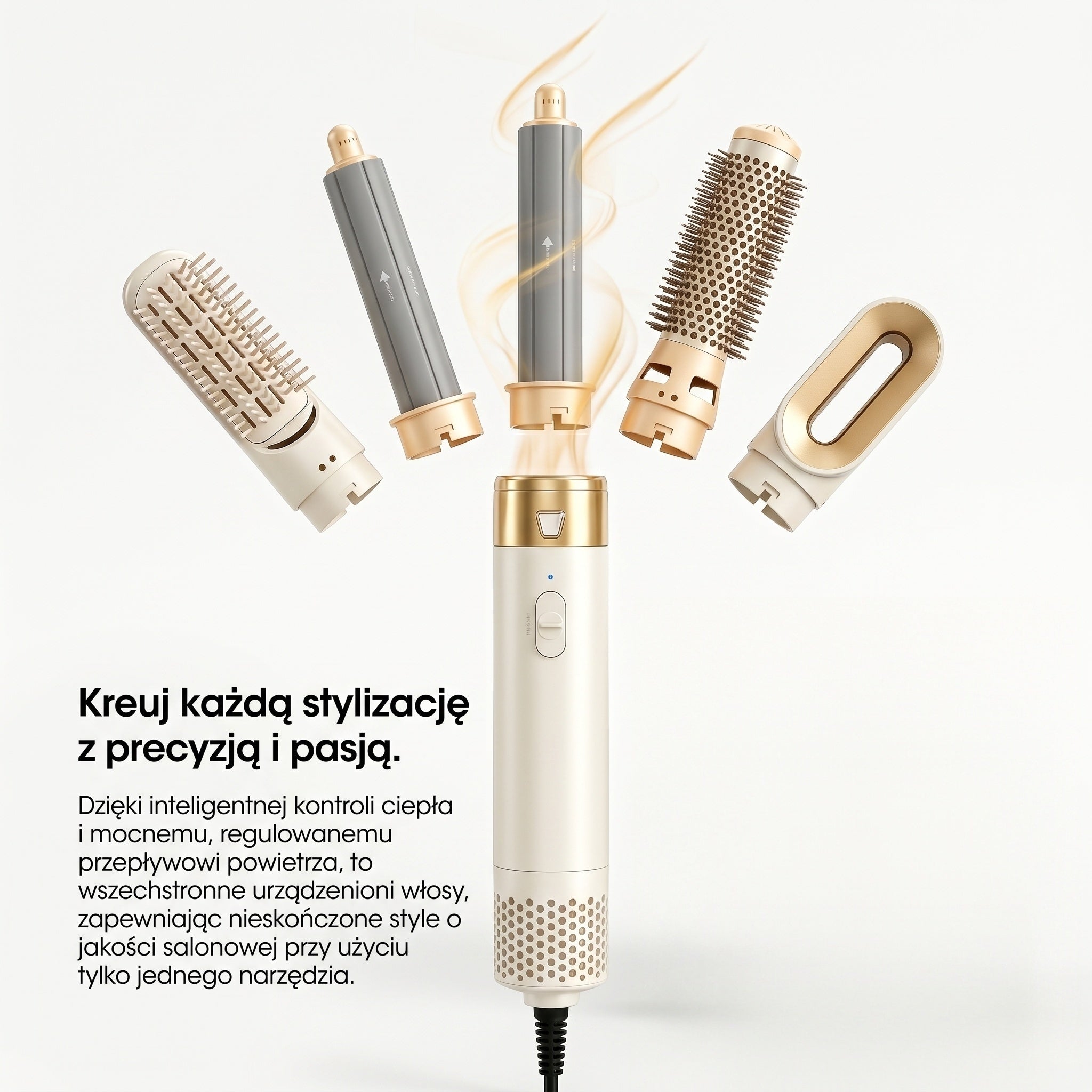 Multifunctional Hair Styler 5in1, 5 Interchangeable Caps Manufacturer code BINXI