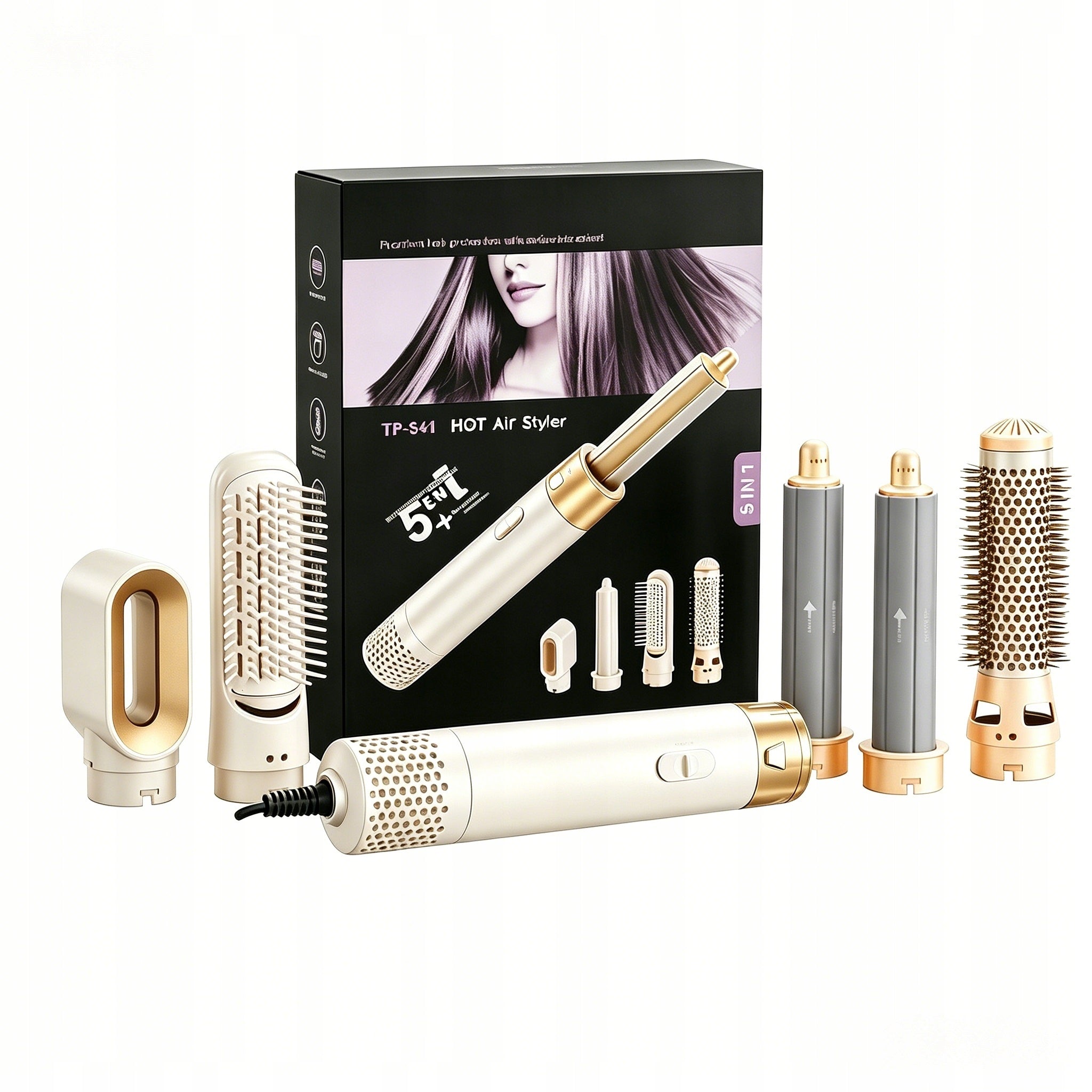 Multifunctional Hair Styler 5in1, 5 Interchangeable Caps