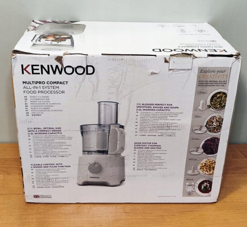 Multifunctional Kitchen Robot Food Processor Blender Kenwood FDP301WH - WHITE Dominant color silver/gray