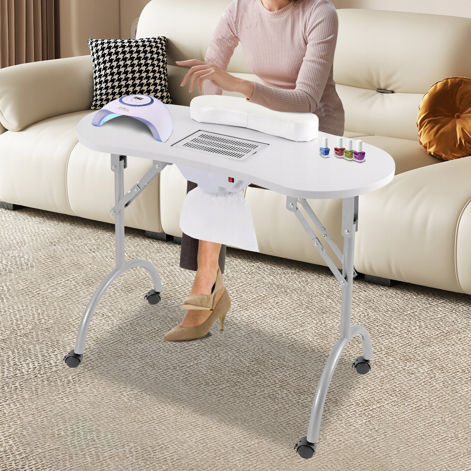 Multifunctional Manicure Table with Fan Brand no brand