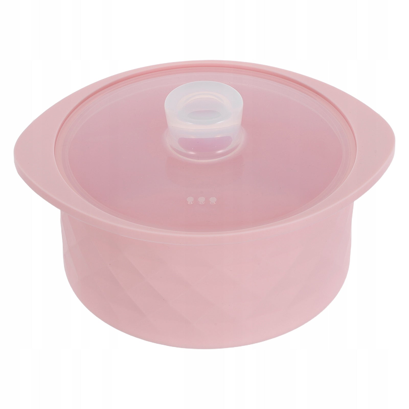 Multifunctional Pink Silicone Steamer Pot for Microwave Cooking