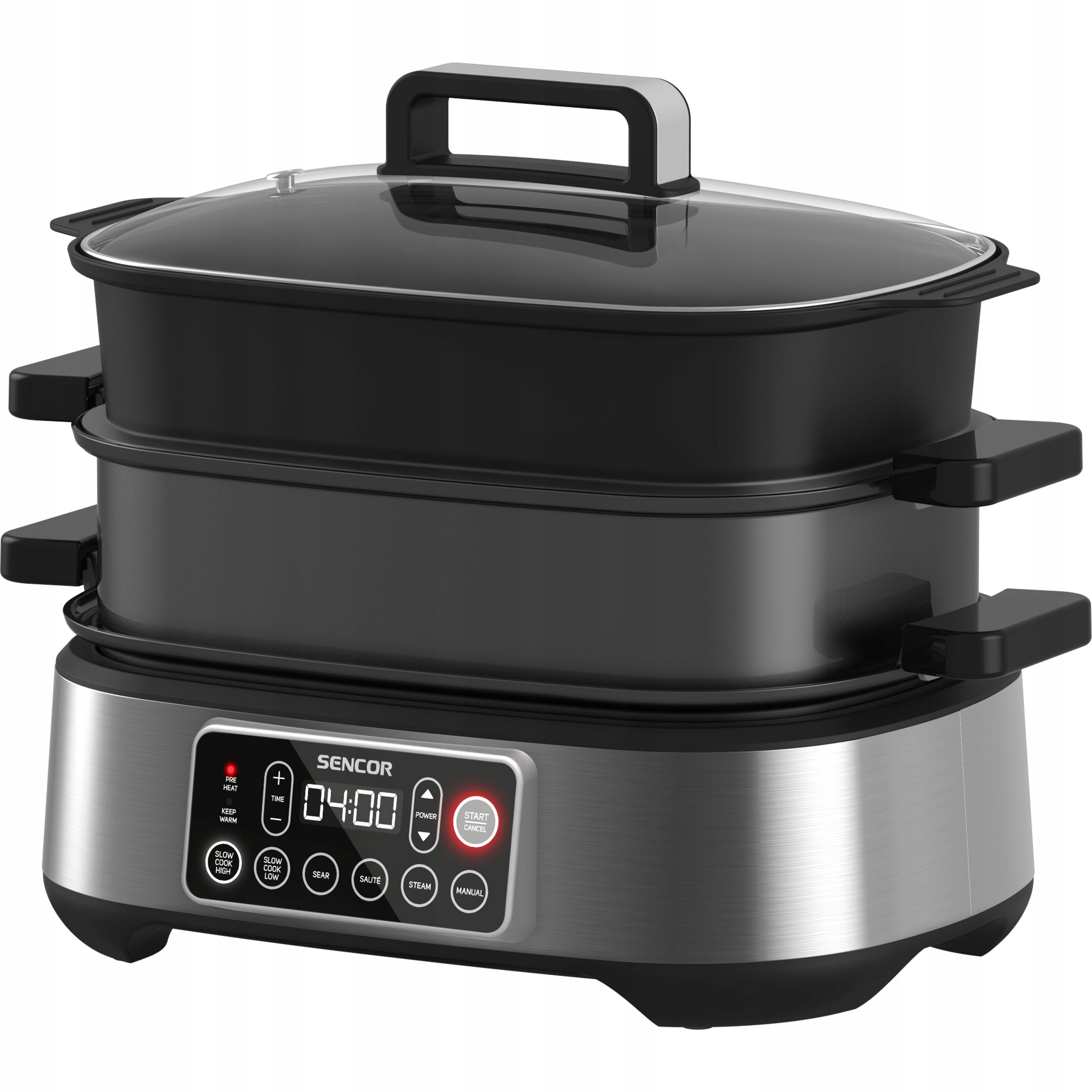 Multifunctional Pot BBQ Sencor SPR 6300BK Black 6 Liters 5 FUCTIONS Brand Sencor