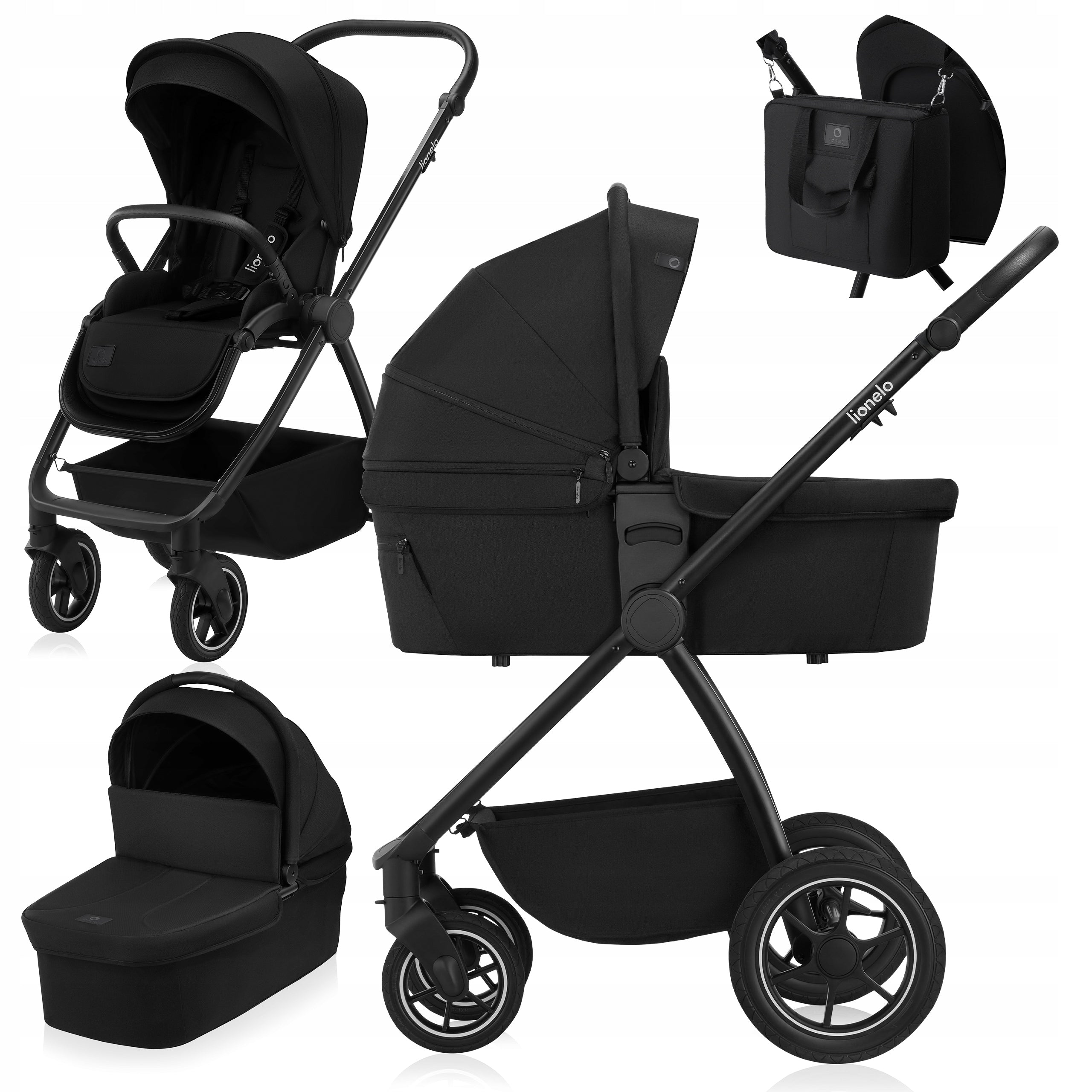 Multifunctional stroller 2in1 stroller + gondola XL mattress LIONELO MERIL 2IN1