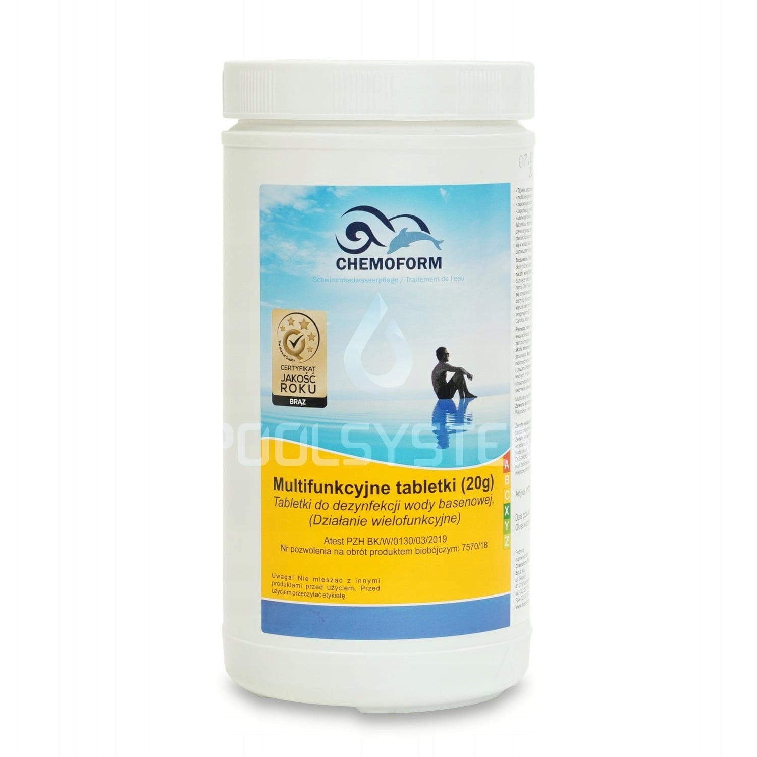 Multifunctional tablets for swimming pool 4in1 20g 1KG CHEMOFORM EAN (GTIN) 4019305332767