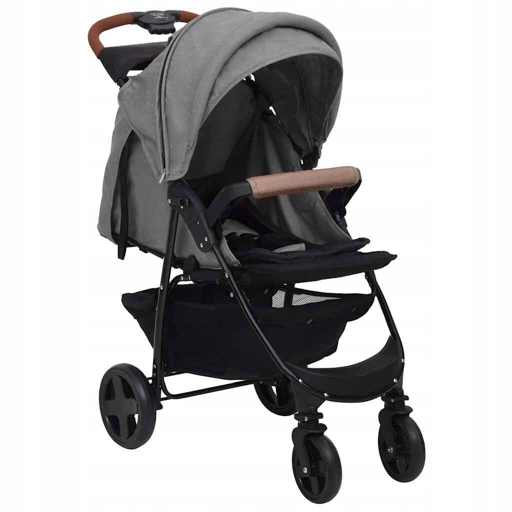 Multifunctional trolley 2in1 vidaXL gondola stroller steel frame light grey Brand VidaXL