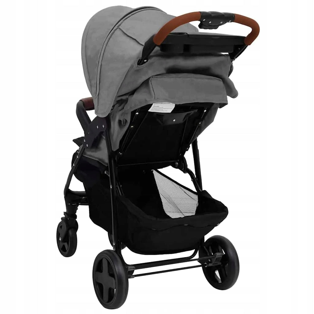 Multifunctional trolley 2in1 vidaXL gondola stroller steel frame light grey