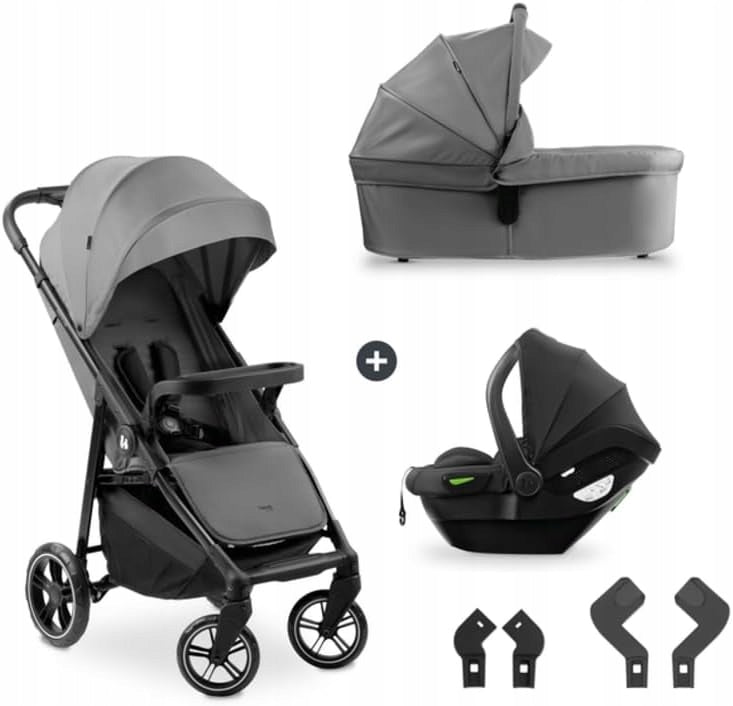 Multifunctional trolley 3IN1 HAUCK SHOP N CARE TRIO SET GREY UV 50+