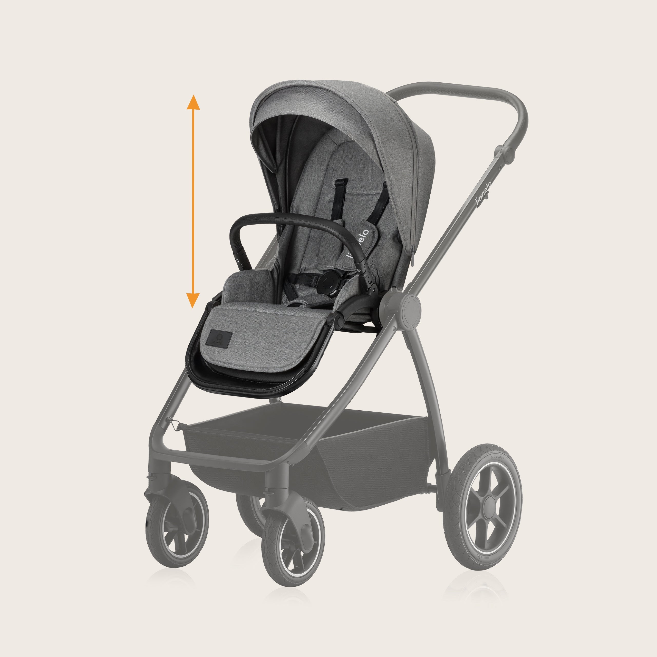 Multifunkčný kočík, športový kočík a vanička Lionelo LO-MERIL 3IN1 Grey Brand Lionelo