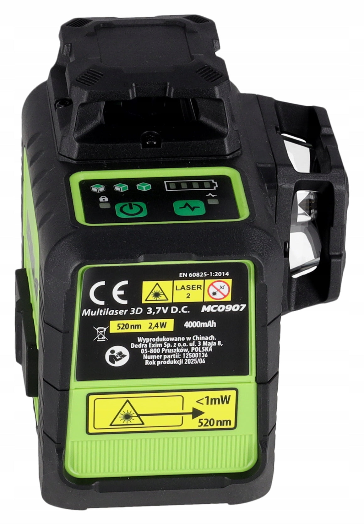 Multilaser DEDRA 3D Laser Level Green Battery Auto Level 30m Model MC0907