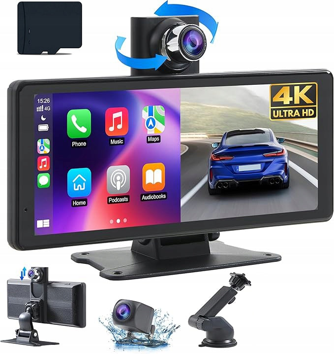 Multimedia Station Radio Android Auto Carplay Monitor 11,26" 2 Cameras DVR