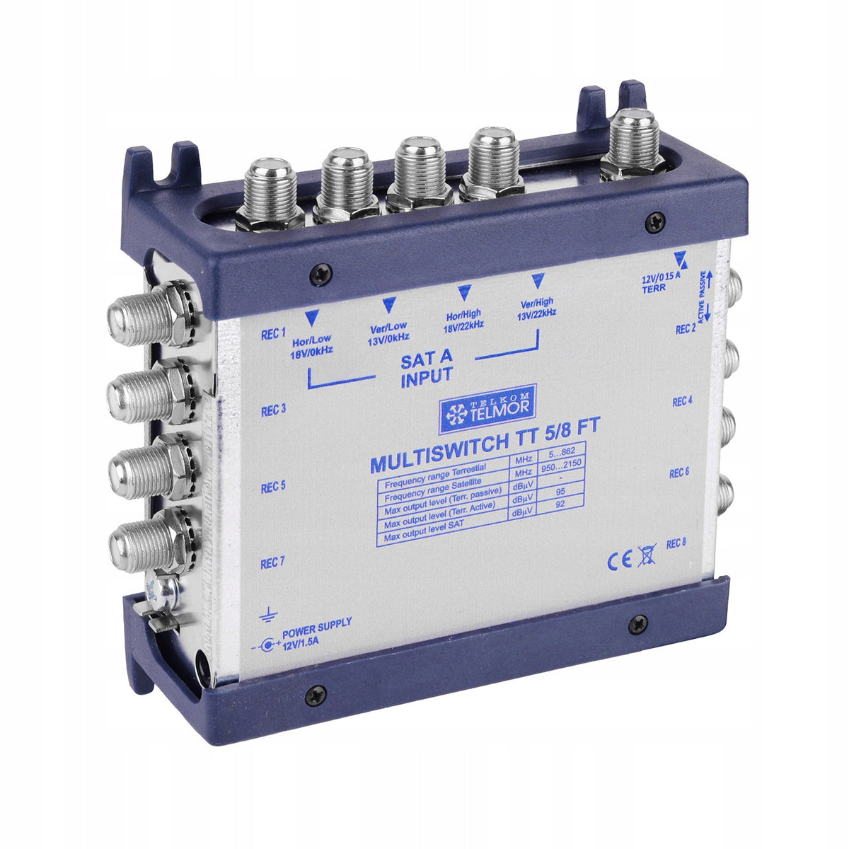 Multiswitch TELMOR 5 inputs / 8 outputs TT 5/8FT Classic with final power supply Packaging status original