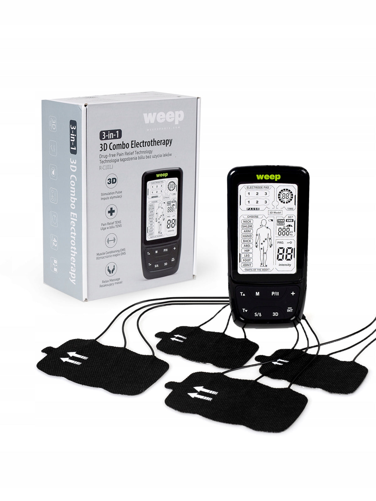 Muscle and Nerve Electrostimulator TENS EMS Leg Back Pain Relief Massager