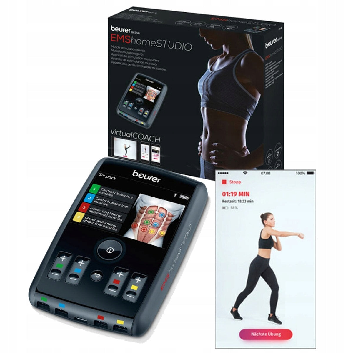 Muscle electrostimulator Beltor EM 95 black universal with battery
