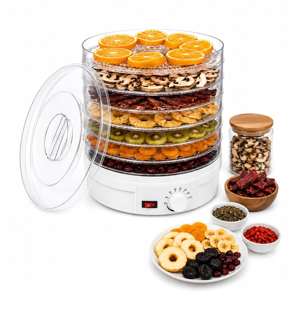 Mushroom and fruit dryer food grade regulation 600w 5 levels