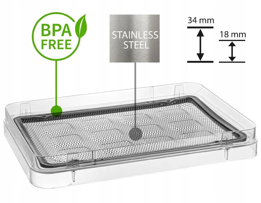 Mushroom dryer fruit steel sieves First Austria 240W Brand First Austria