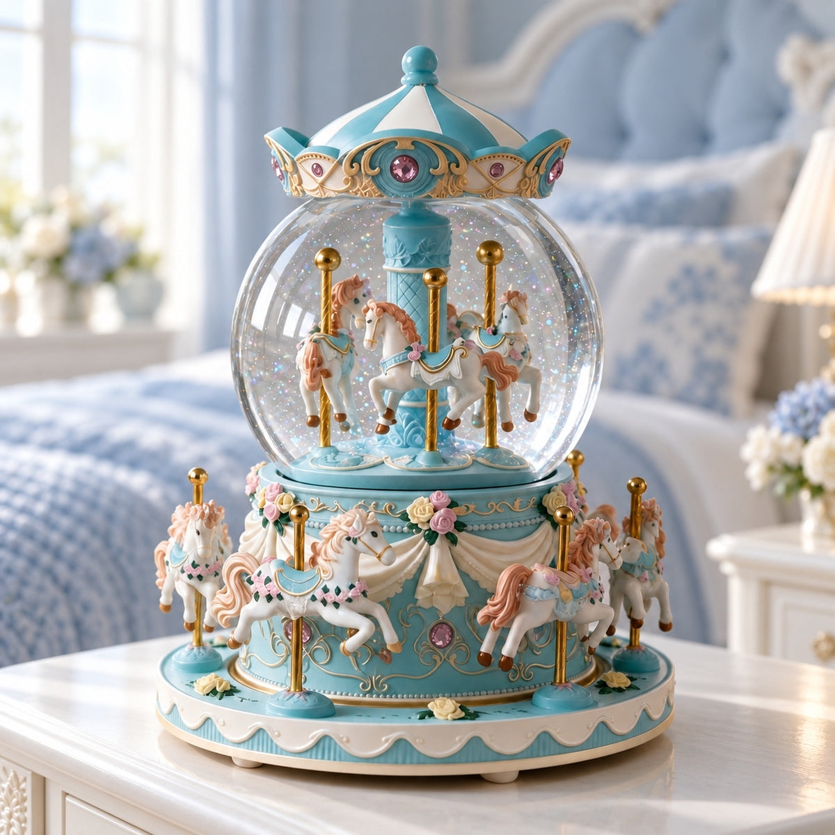 Music Box Snowball Carousel with Horses LED Gift for Girl Manufacturer code 240647912