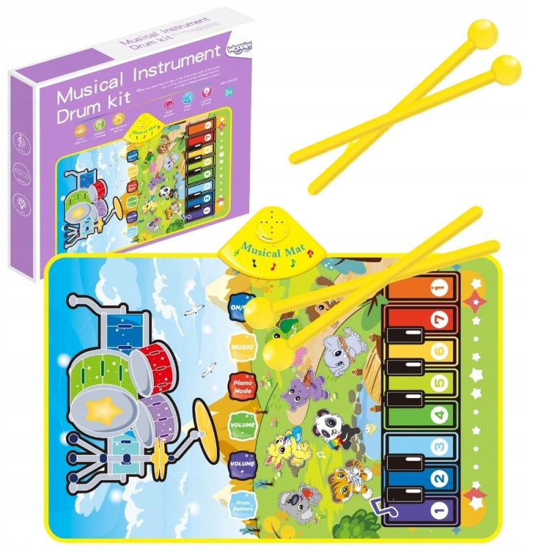 Music Mat Animals Interactive Piano and Drums 2in1 WOOPIE