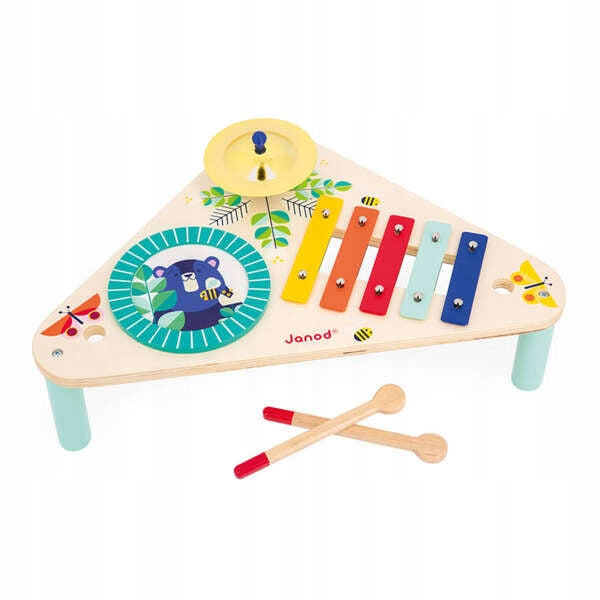 Music Table Children Xylophone Drum Plate Gioia Janod