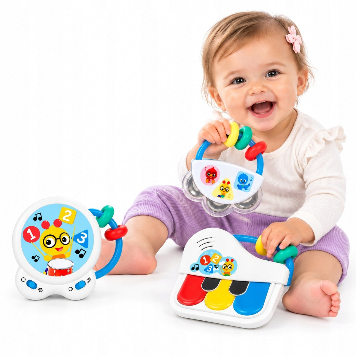 Music set 3 toys piano tambourine Small Symphony Baby Einstein 3m+ Kid's age 3＋ months