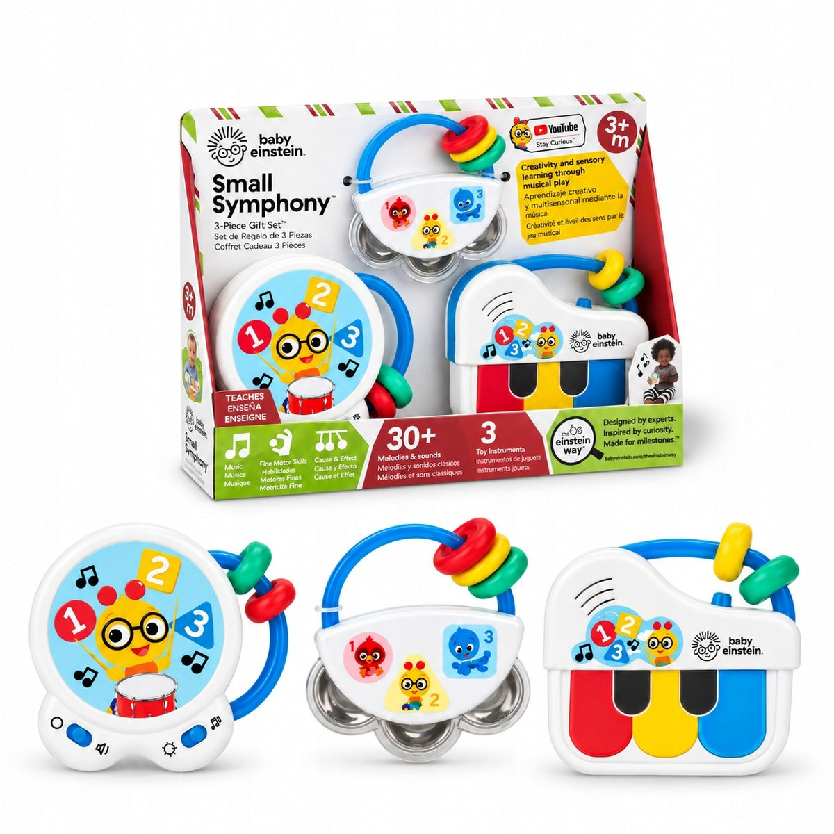 Music set 3 toys piano tambourine Small Symphony Baby Einstein 3m+