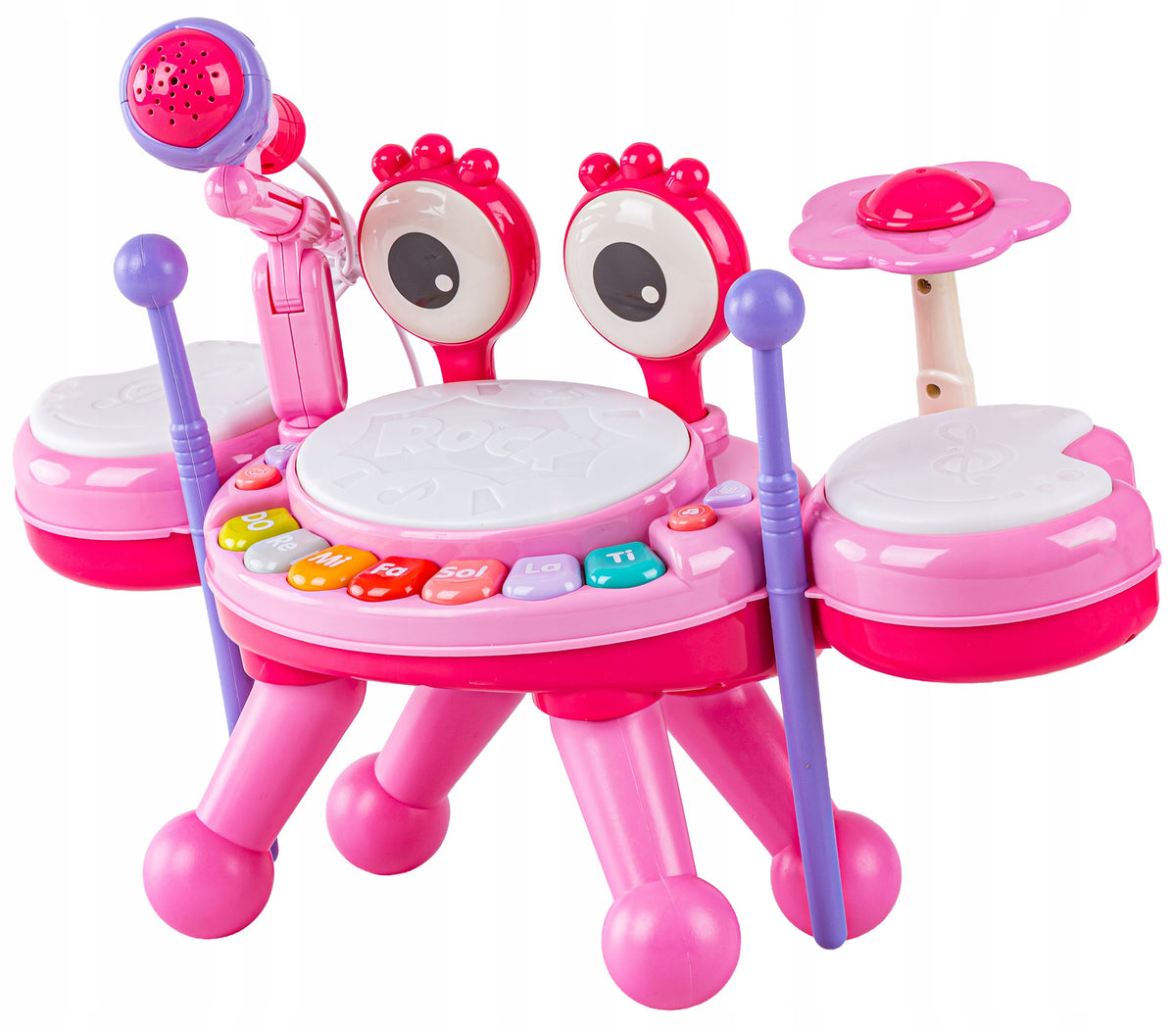 Musical Crab Piano Drum Microphone and Rattle Sensory Toy Packaging status original