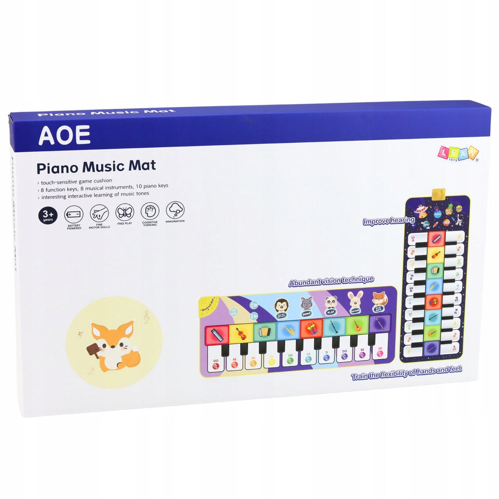 Musical Educational Mat Dance Interactive Piano Space 120 x 48 cm Kid's age 12＋ months