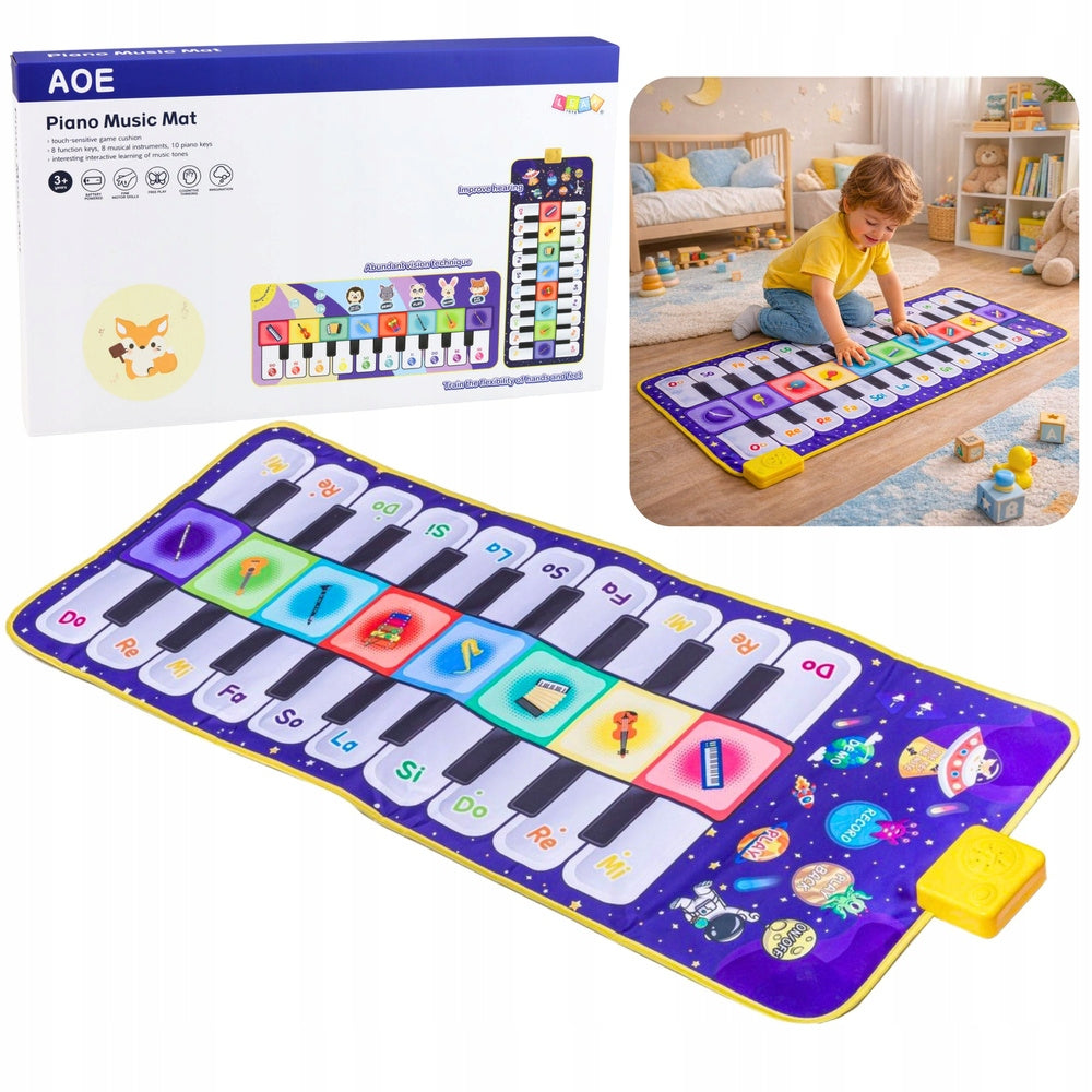 Musical Educational Mat Dance Interactive Piano Space 120 x 48 cm