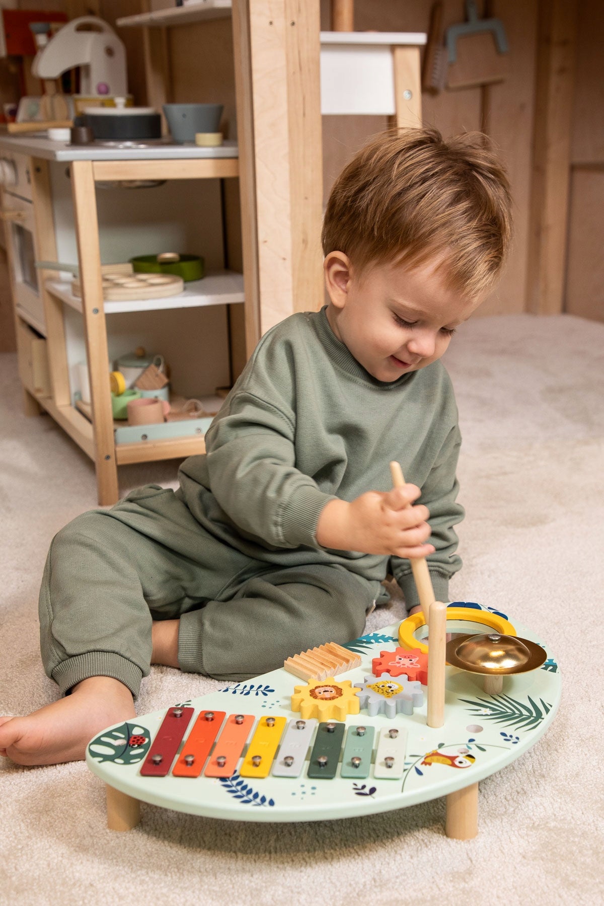 Musical Wood Educational Table Kids Cymbals Gift Mokida EAN (GTIN) 5904986686560