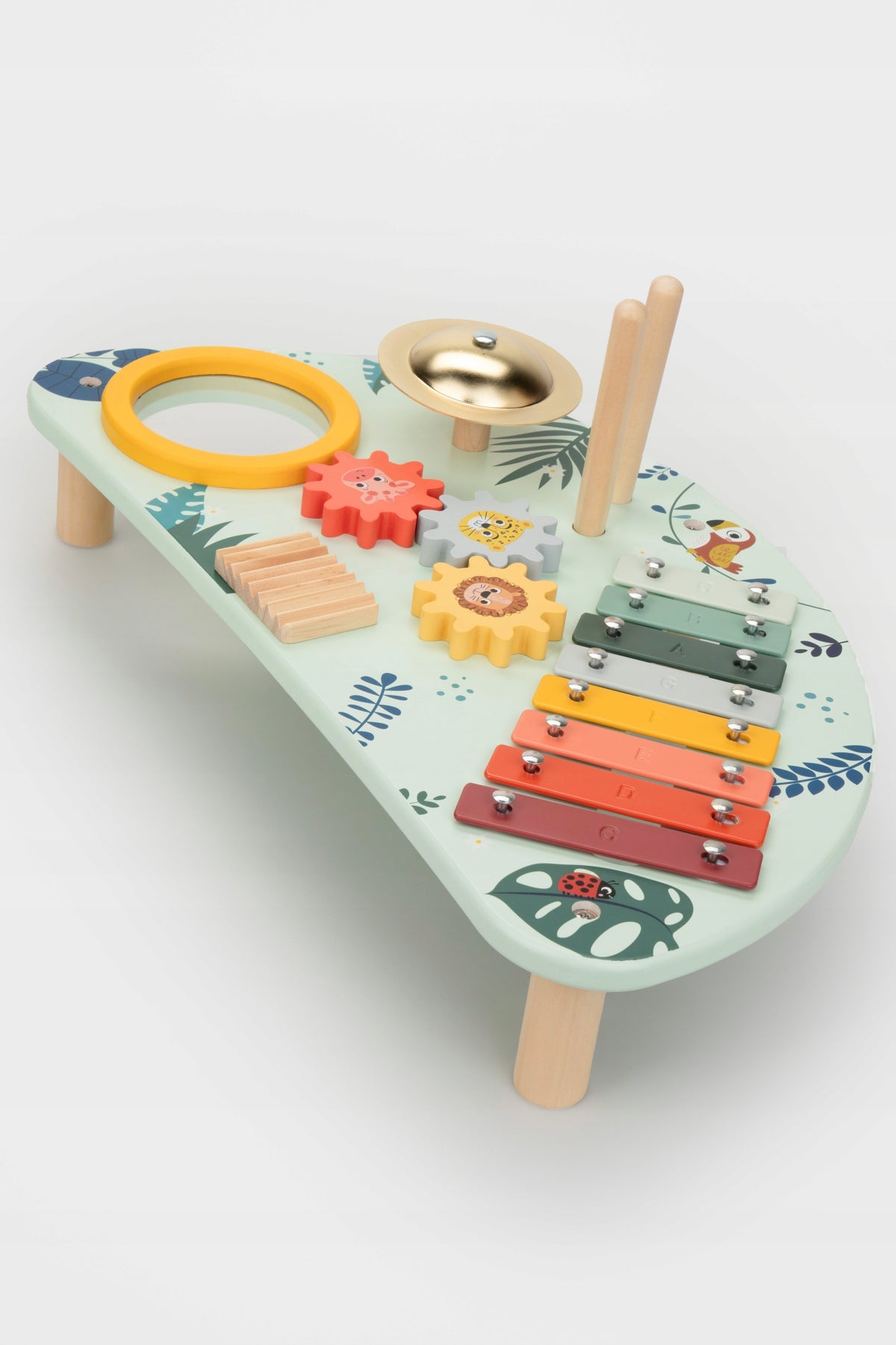 Musical Wood Educational Table Kids Cymbals Gift Mokida