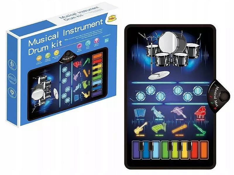 Musical educational mat percussion piano instruments 80x50 cm