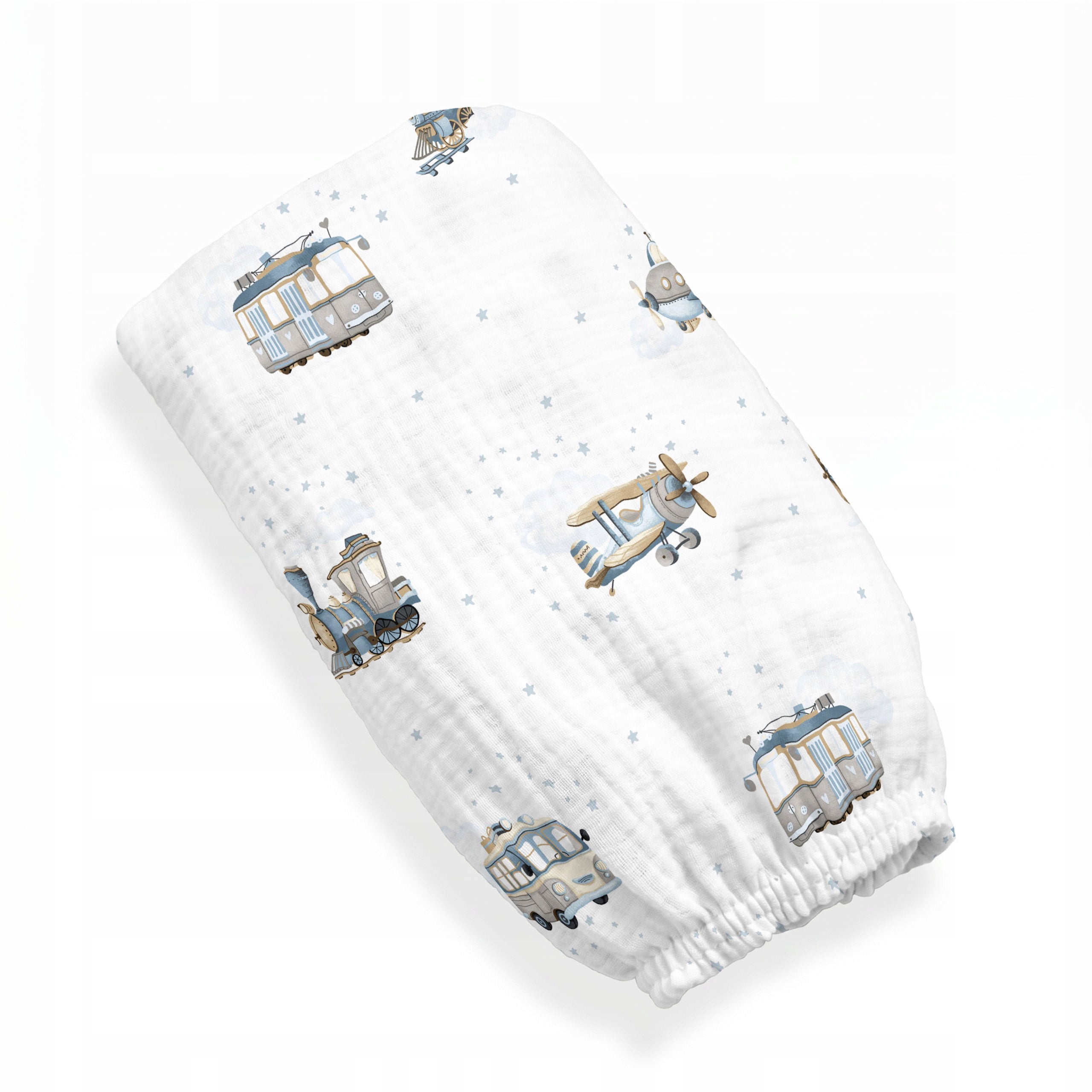 Muslin Sheet for Chicco FOREVER NEXT2ME 110x58 with Eraser Vehicles Manufacturer code CHICCO NEXT2ME FOREVER 58x110 muślin