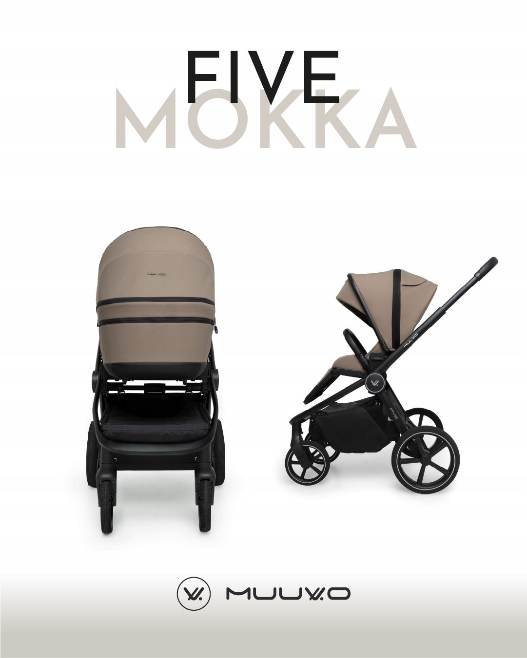 Muuvo Five - multi-purpose trolley, set of 2in1 | Mokka