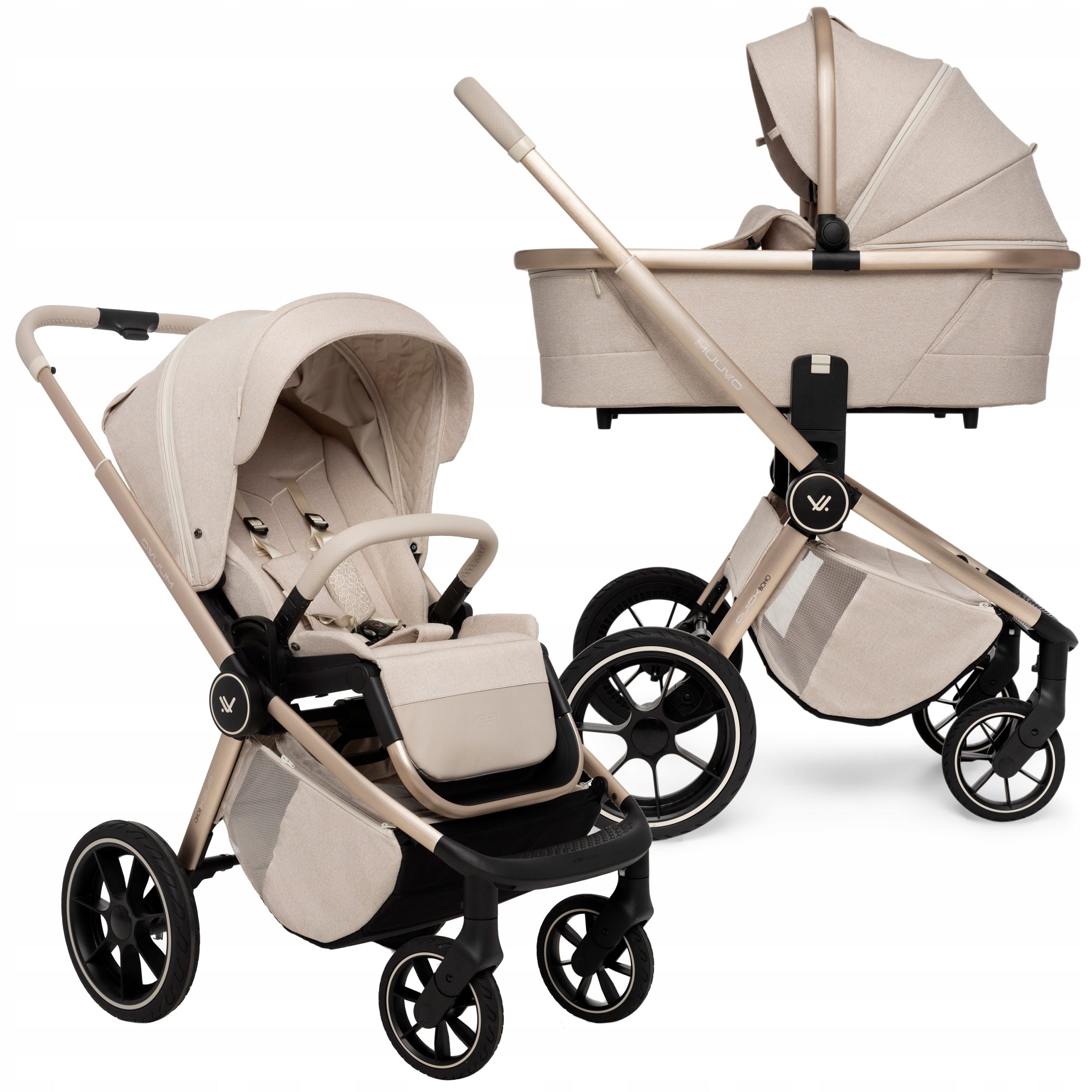 Muuvo Quick SE Boho Beige trolley set of 2in1 + Adapters