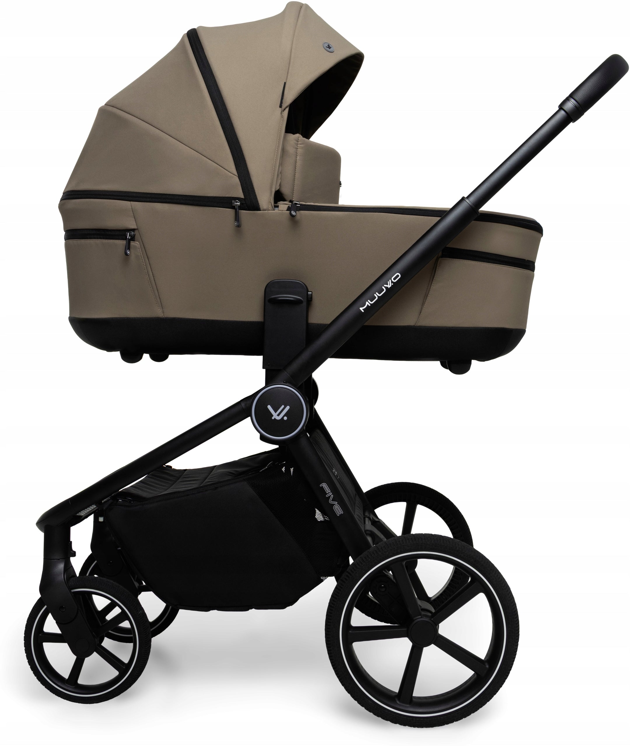 Muuvo Stroller Five 3in1 seat Cybex bag&okr&insert&adapters, Beige Mocca Manufacturer code Five Fotelik Aton S2