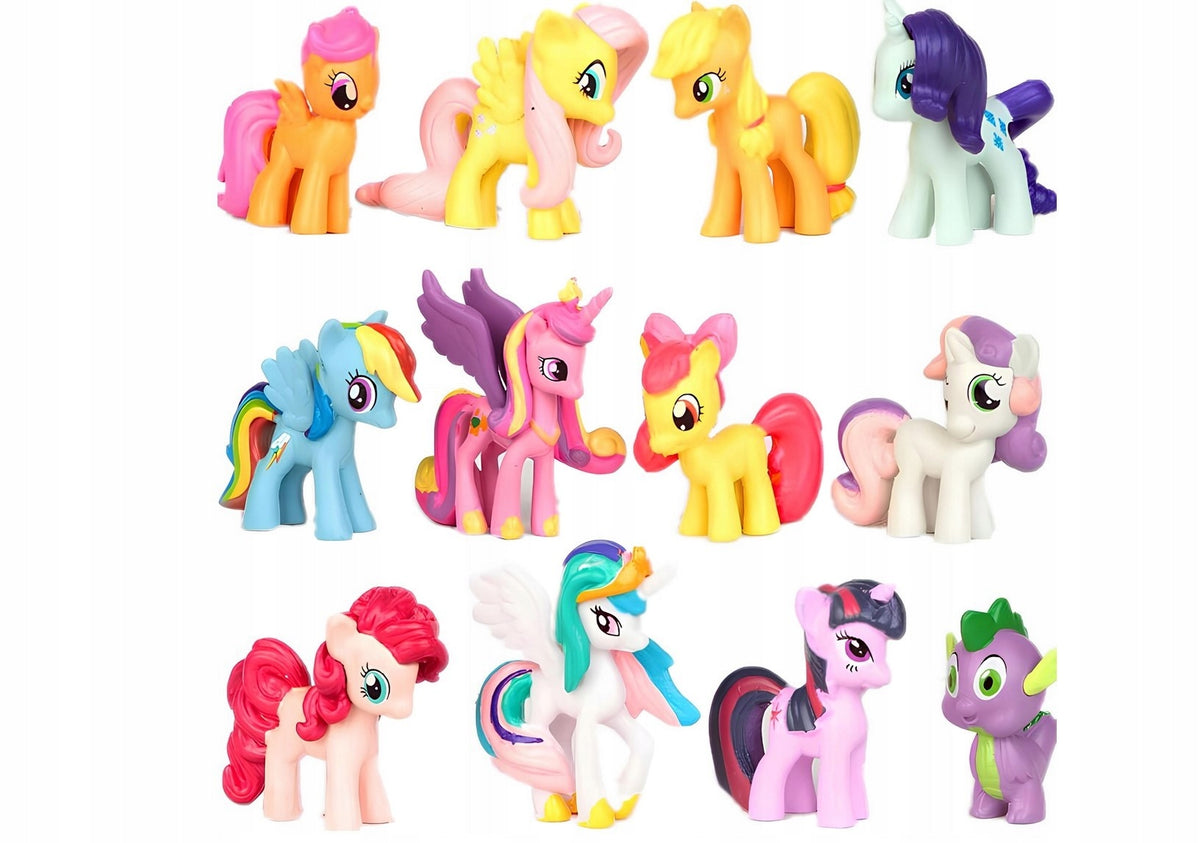 My Little 12 Pcs Pony Ponies with Fairy Tale Set Figurines Rarity Cake Figurines Manufacturer code Pon_12