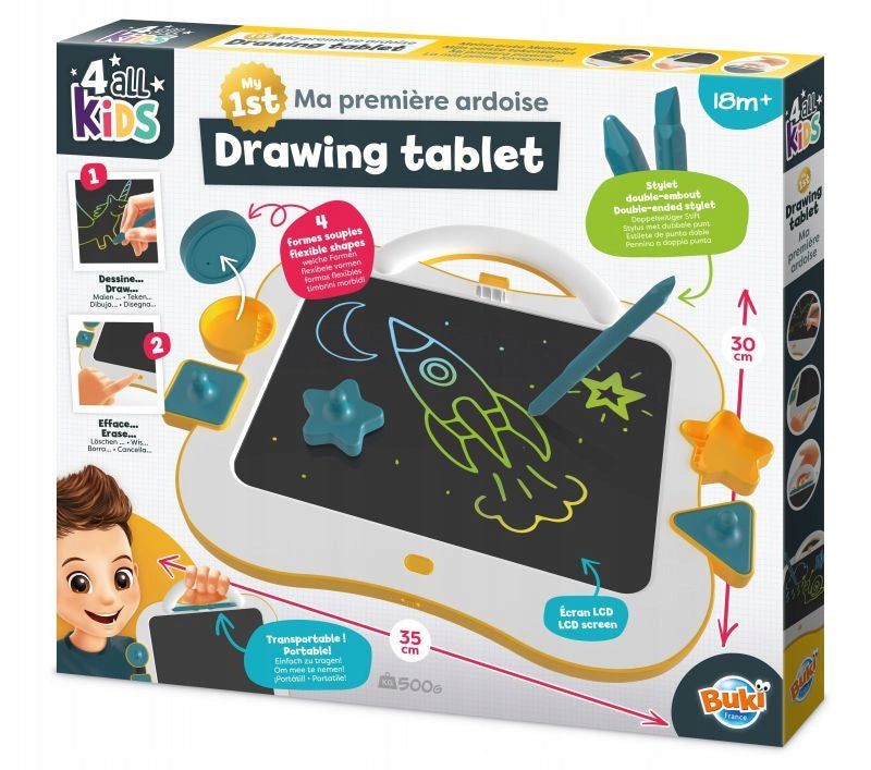 My first drawing tablet with stylus and Buki stamps Manufacturer code FK014