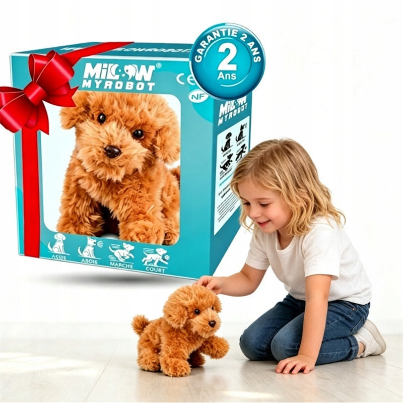 My realistic robot puppy-short plush electric puppy
