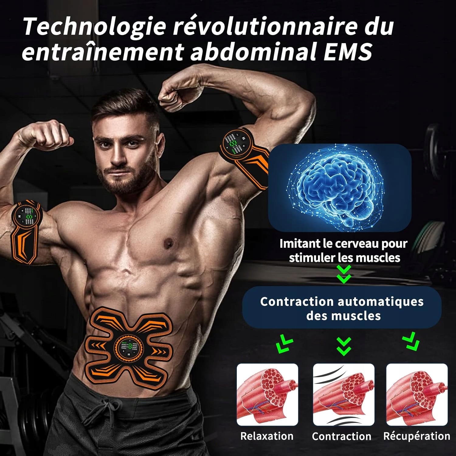 N112 Seveko muscle electrostimulator 8 modes and 19 intensities Color black