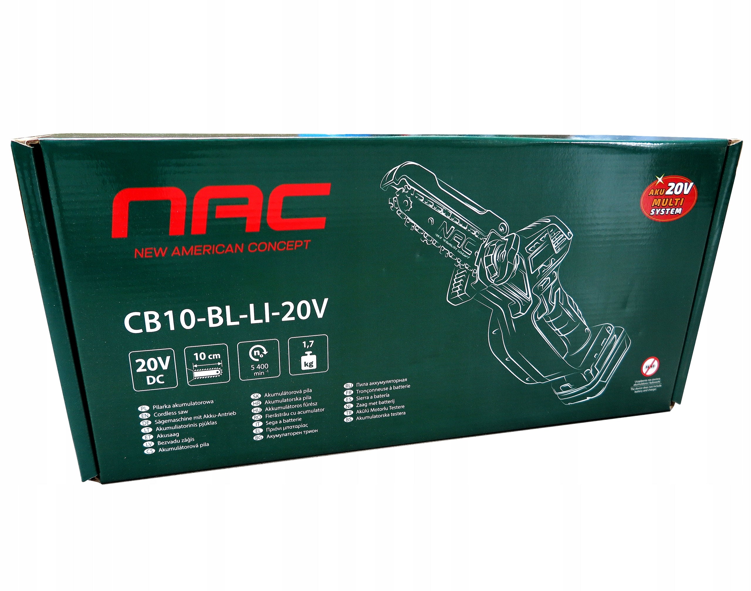 NAC CHAINSAW 20V 10cm WITHOUT AKUM. AND CHARGER Manufacturer code CG-LI-20V