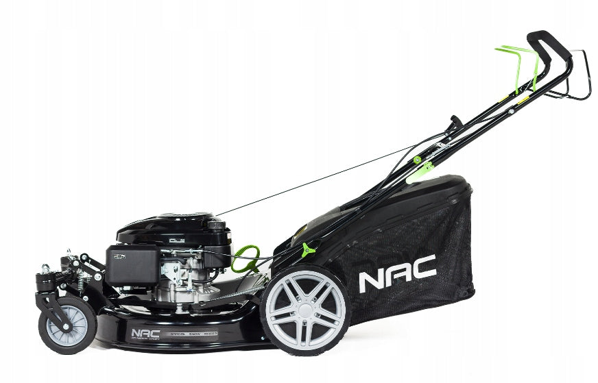 NAC LS56-196L-JR2 PETROL MOWER WITH DRIVE SWIVEL WHEELS LONCIN 56CM Brand NAC