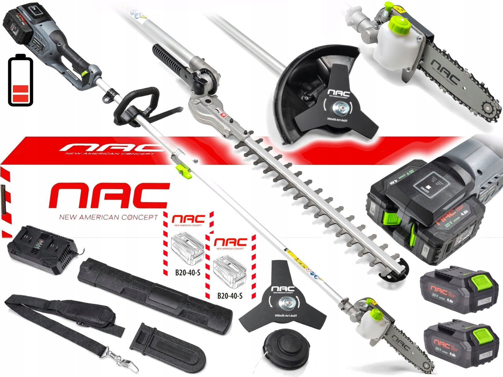 NAC SAW SCYTHE SHEARS CORDLESS multifunctional boom PHCBB40-2B40-S