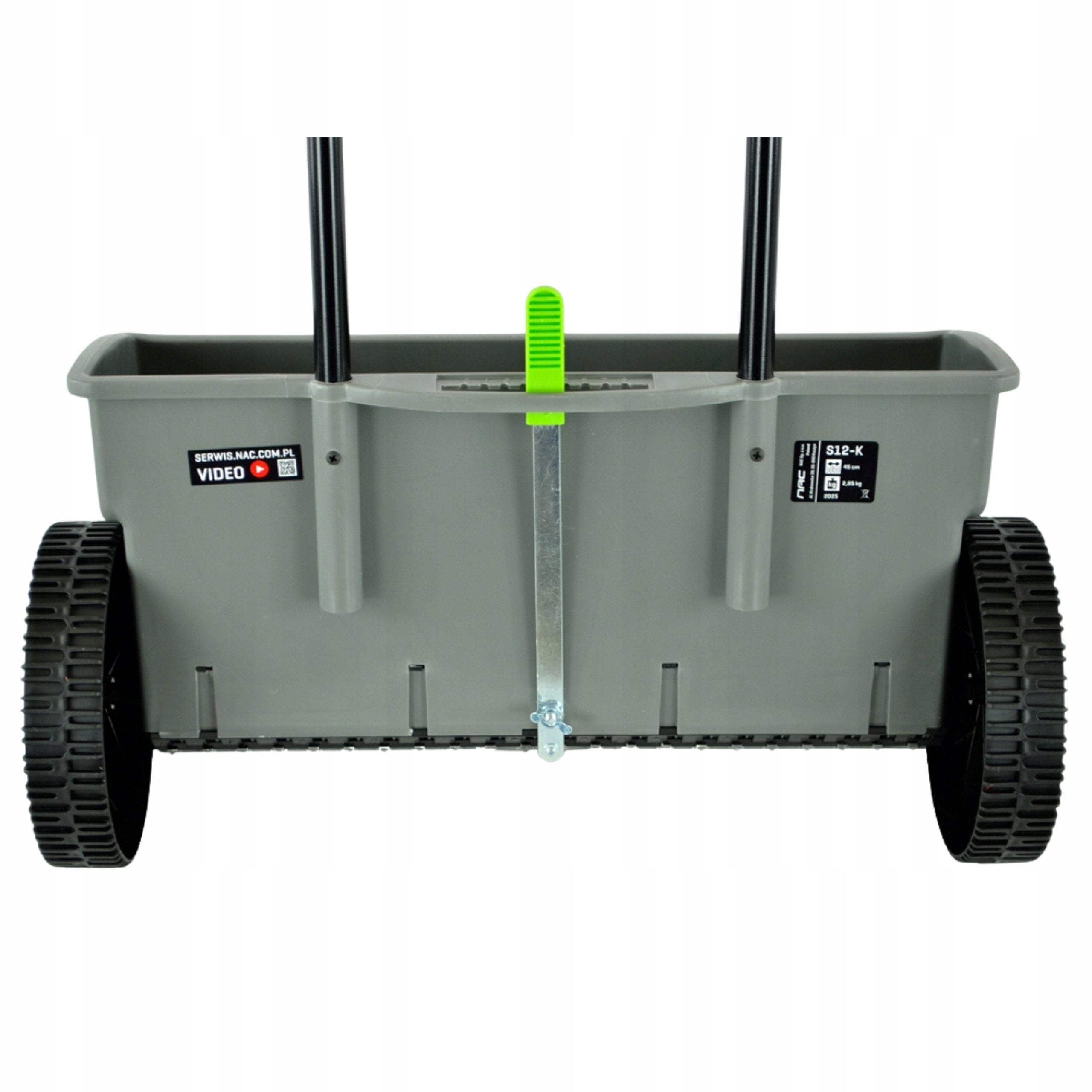 NAC SEEDER GARDEN SPREADER 12L 450mm S12-K GRASS FERTILIZER SAND SEEDS Capacity 15 l