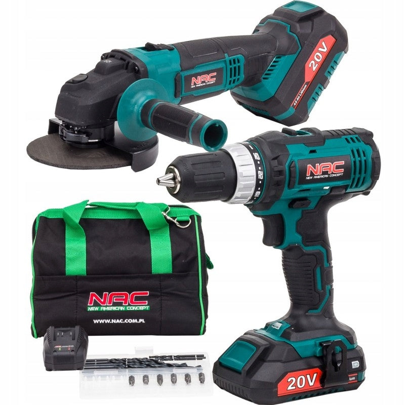 NAC Tool set screwdriver + angle grinder 20V CDB-AGE-LI-20V Brand NAC
