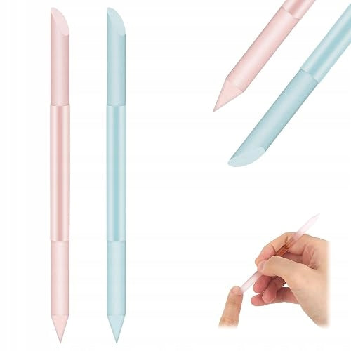 NAIL CUTICLE REMOVER GLASS DOUBLE-SIDED MANICURE TOOL 2 PCS