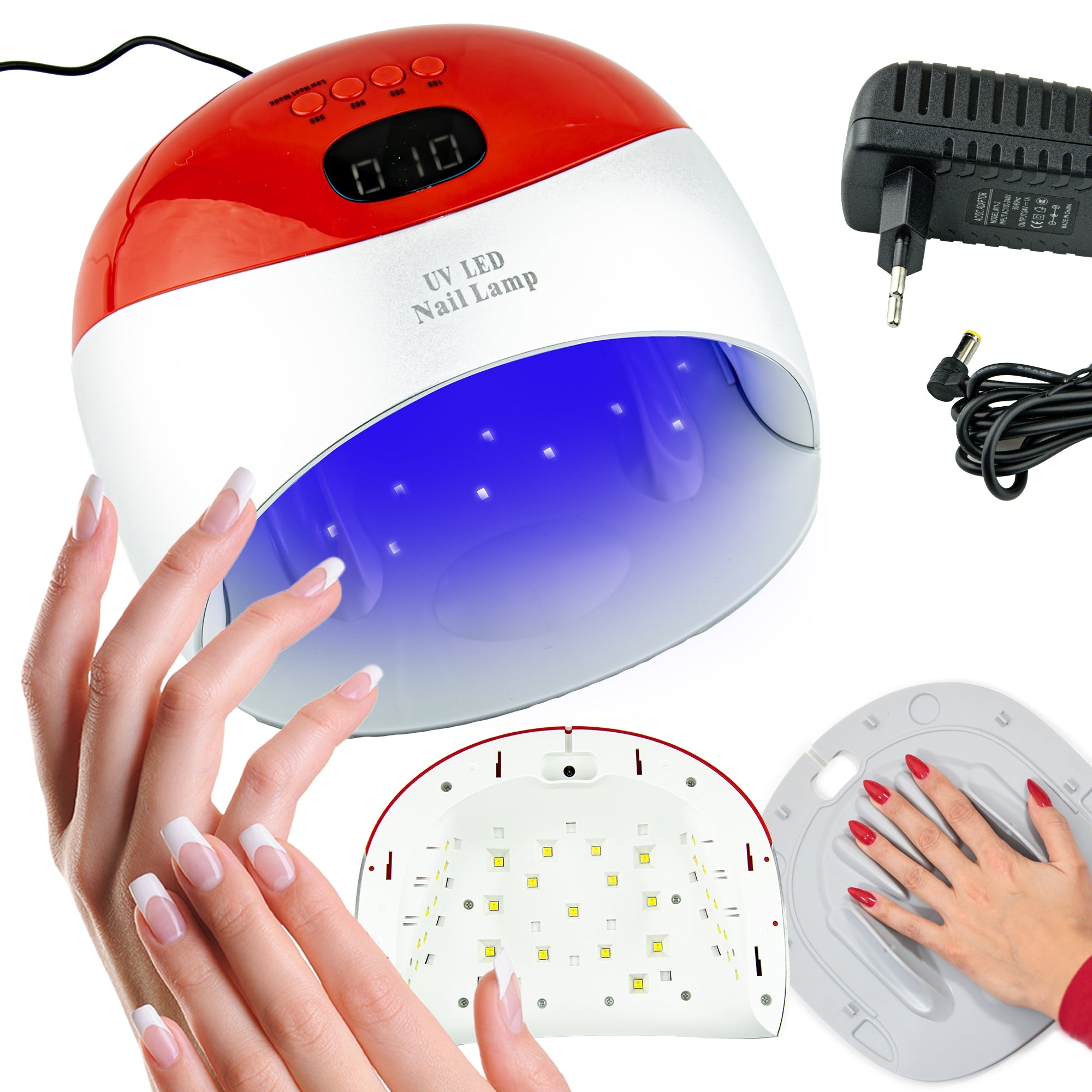 NAIL LAMP DUAL LED UV 48W STRONG FOR HYBRID GEL TIMER LCD