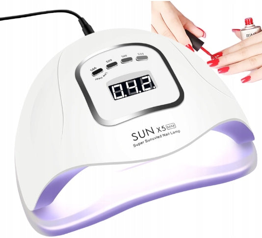 NAIL LAMP HYBRID GEL LED UV 80W STRONG MANICURE SUN X5 LCD Packaging status original